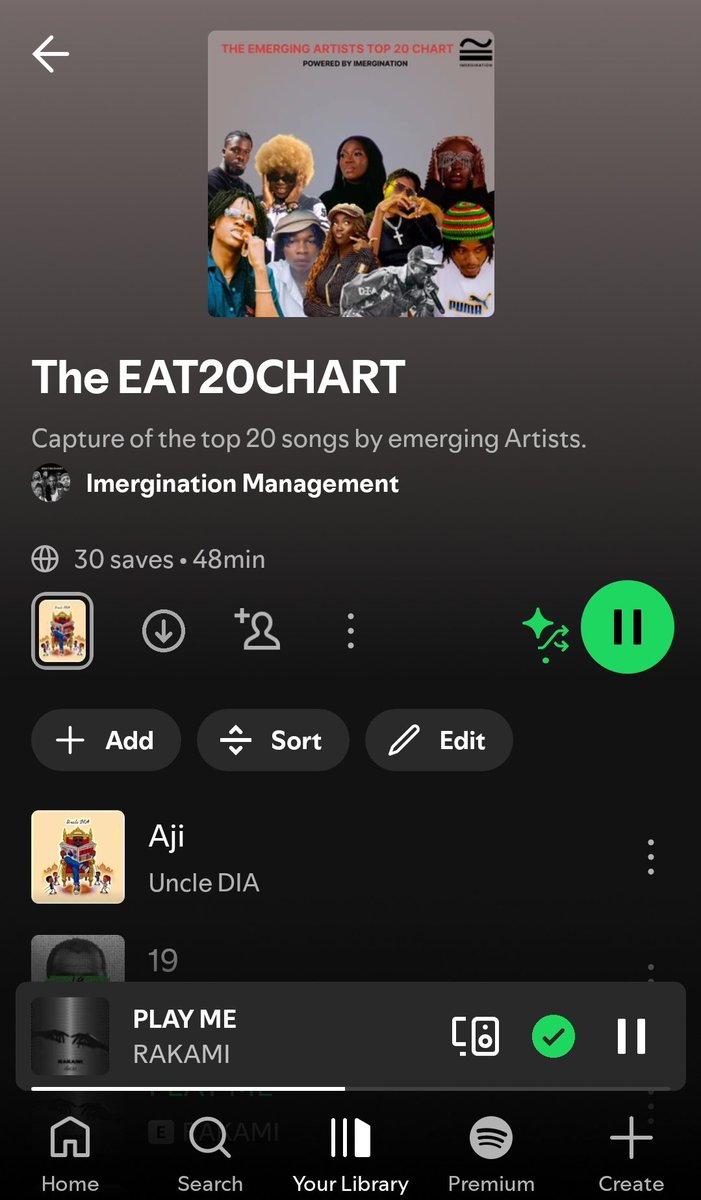 Adapioyi's tweet photo. The EAT20CHART playlist I provides the most value to emerging Artists in 9ja.

It not only gives you visibility, but also increases your monthly listeners.

Looking for the best 20 songs from emerging Artists?
👇
https://t.co/Yg4MBWQ9rR

Powered by @Imergination https://t.co/MVd5f6dlUw