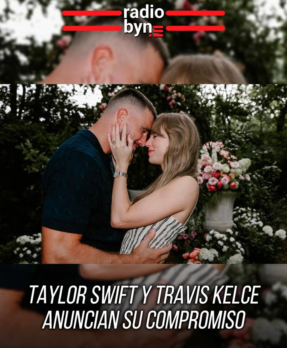 RadioByn's tweet photo. ✨💍 ¡Noticias que hacen historia en la cultura pop! 💍✨
Taylor Swift y Travis Kelce han anunciado oficialmente su compromiso de matrimonio tras dos años de relación. ❤️🏈
#TaylorSwift #TravisKelce #Swifties #Compromiso https://t.co/rcC1E1i4CZ