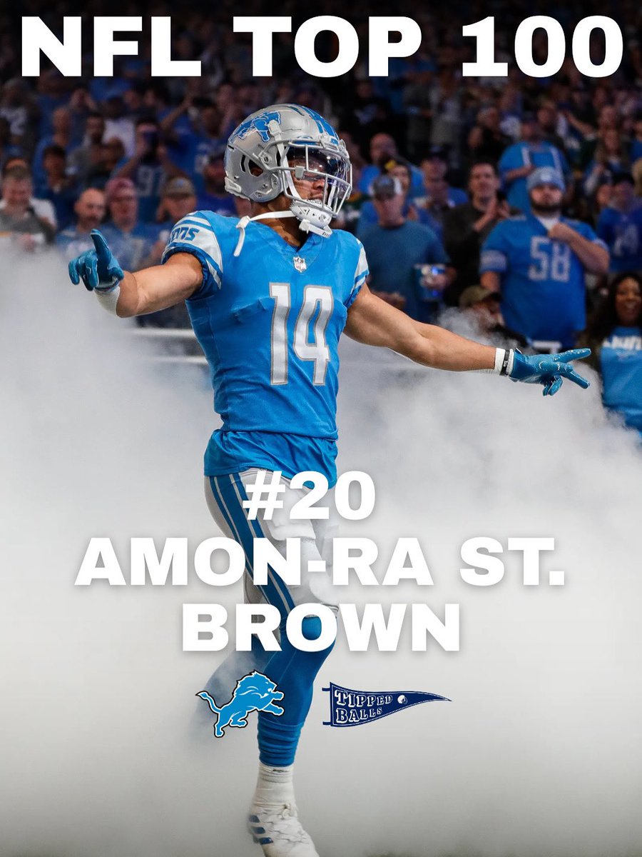 Amon Ra St. Brown comes in at #20 on the NFL Top 100 Players of 2025 🦁 
.
.
.
Want to squat 405 like Bruce does in his sleep? Use code TippedBalls2025 on buckedup.com for 20% off your first order of top quality workout supplements 🏋️ 

#lions #onepride #detroit