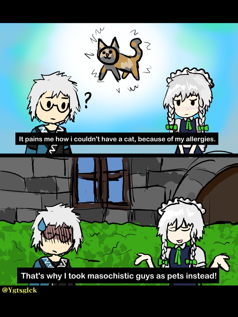 ygtsglck's tweet image. yet another seitokai yakuindomo 2hu drawing
this time featuring sakuya
#生徒会役員共 #seitokaiyakuindomo #東方Project #東方 #十六夜咲夜 #森近霖之助