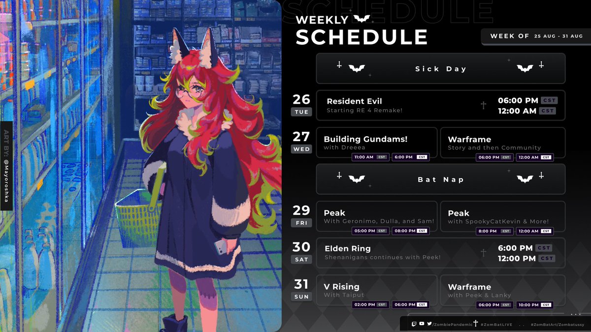 Brand spankin new schedule!