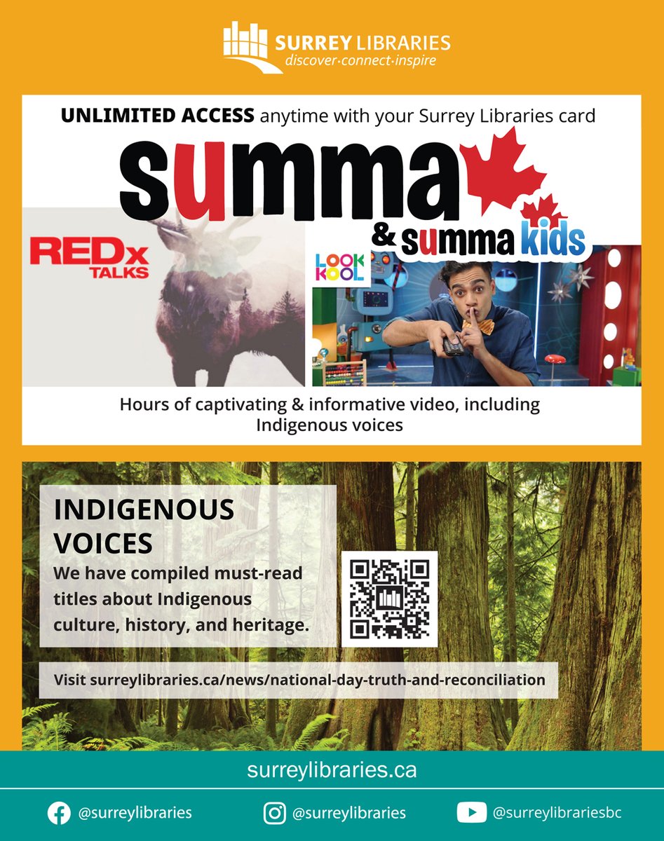 ACS RECOMMENDED….#literaryarts| Surrey Libraries presents #Summa&amp; #summakids | see poster and QR code for details
<a href="/surreylibrary/">Surrey Libraries</a> #indigenious ##culture #history #heritage <a href="/CityofSurrey/">City of Surrey</a> <a href="/SurreyArt/">Surrey Artists 💙💛</a> #summakids
