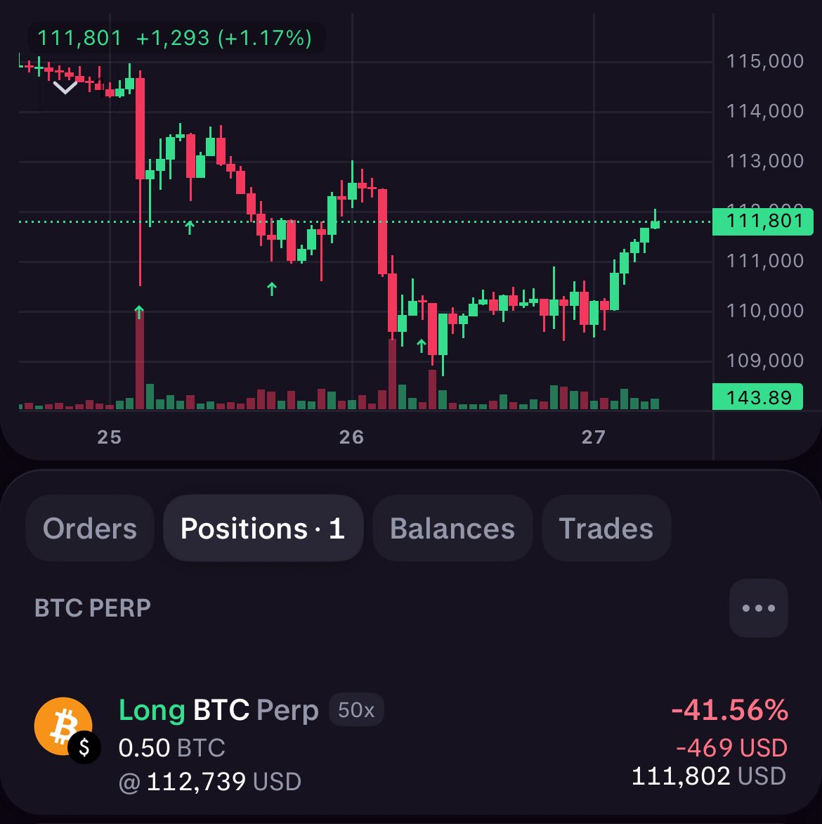 O que seria de mim se eu tivesse um stop loss em 109k?