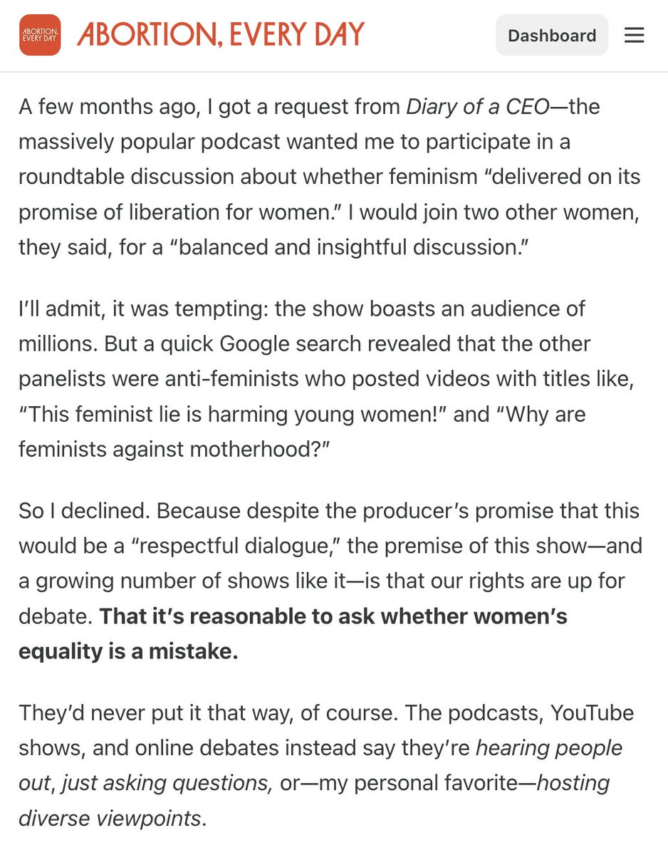 A few months ago, I got invited to go on the massively popular podcast, “Diary of a CEO.”

Here’s why I said no.