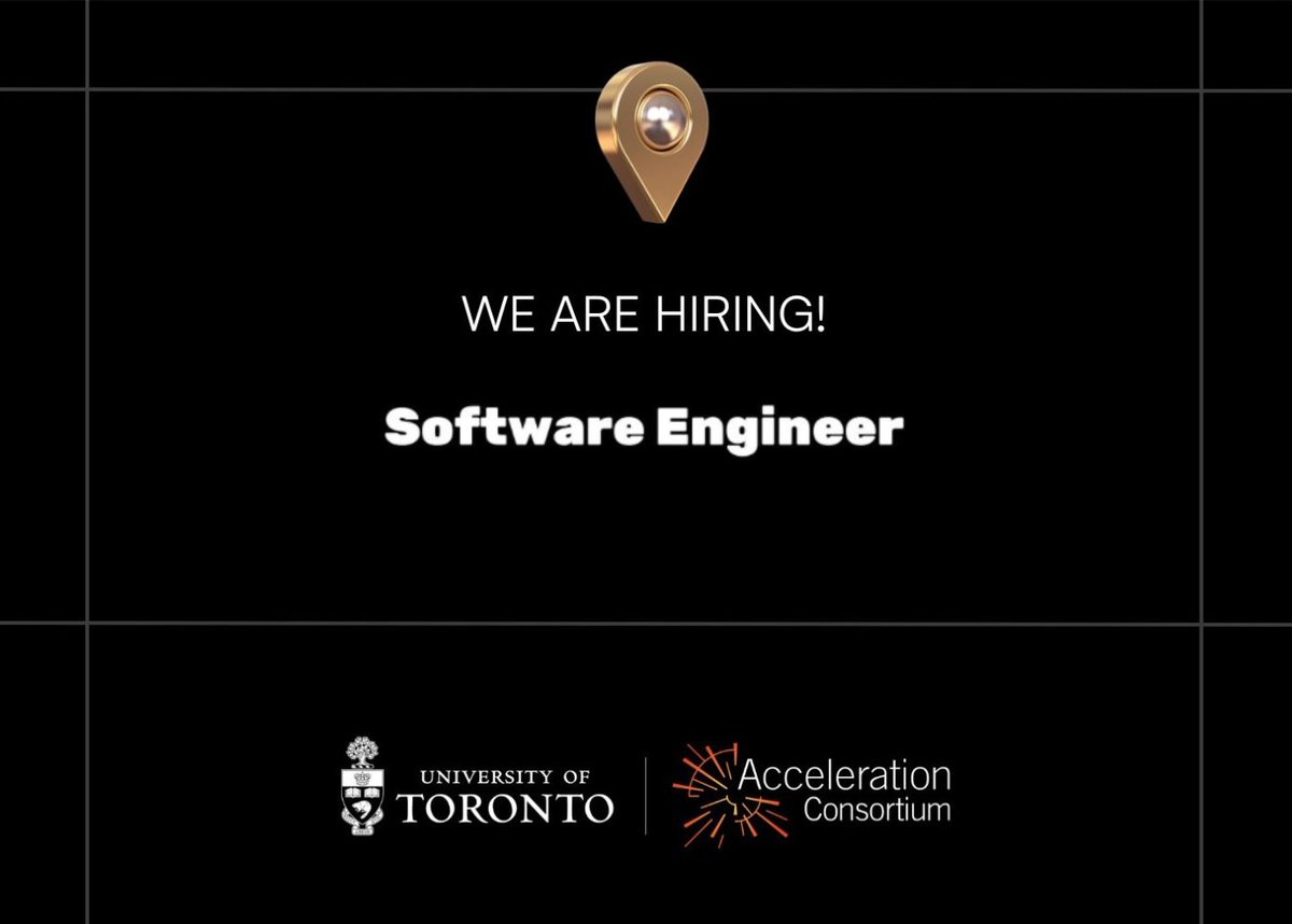 acceleration_c's tweet image. #JOB OPPORTUNITY: We’re hiring a #SoftwareEngineer to manage and optimize our software infrastructure to support high-impact research projects at @UofT's @acceleration_c 🚀
Learn more + apply: jobs.utoronto.ca/job/Toronto-So…