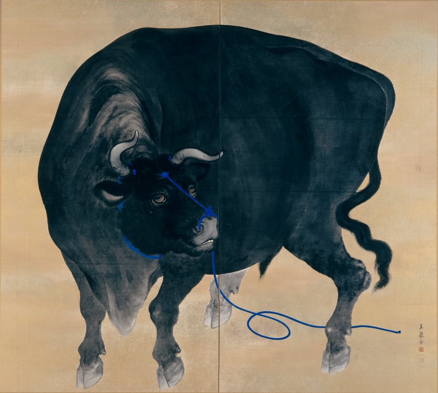Black Bull by Mochizuki Gyokusen (second half 19th century)