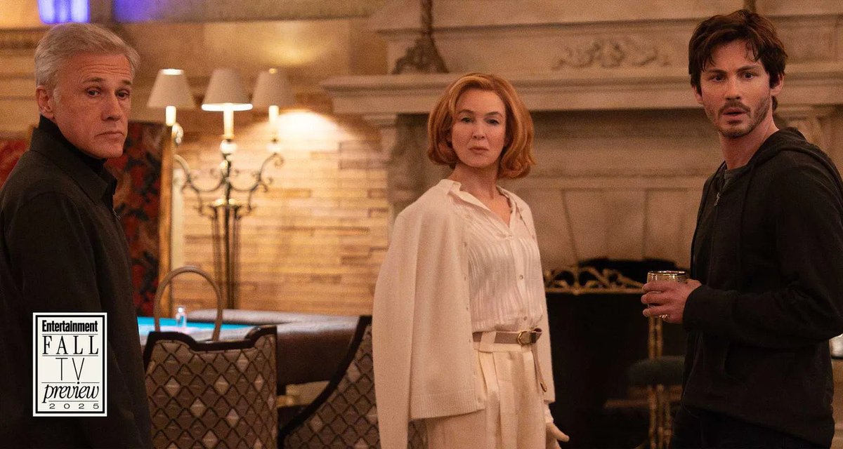 Christoph Waltz, Reneé Zellweger and Logan Lerman in 'Only Murders in the Building' Season 5 🔎