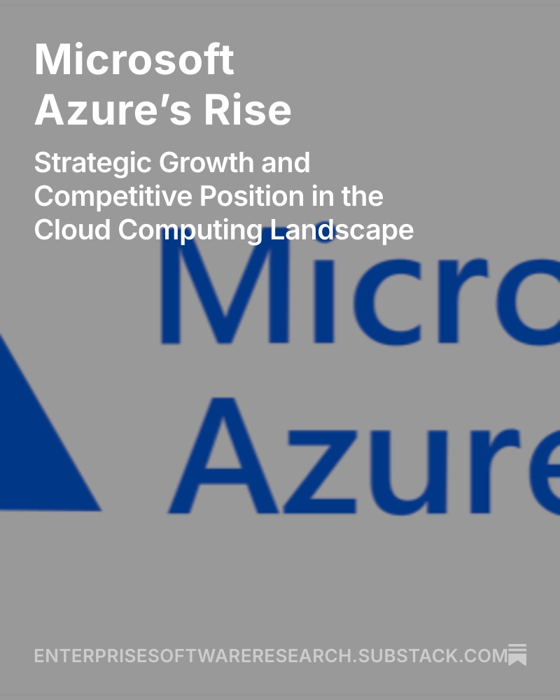 EntSoftwareRes's tweet image. Microsoft Azure has won significant market share from AWS and established itself as a solid rival. …terprisesoftwareresearch.substack.com/p/microsoft-az…