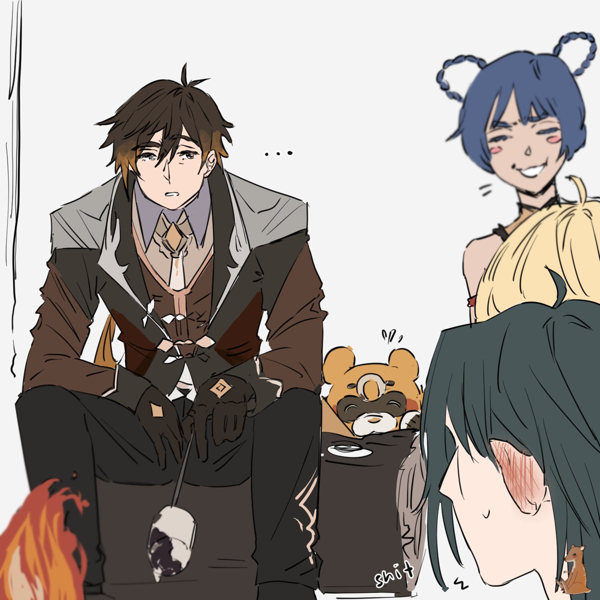 he just had his insticts... 

anyway they were in my team earlier ago

#XiaoAether #xiaother #魈空