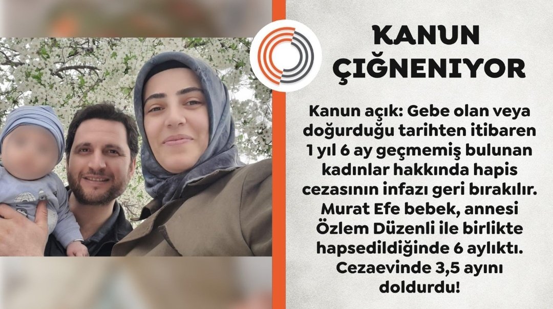 alamanya_kusu's tweet photo. Çocukların yüksek yararı ilkesi, tüm yargı kararlarında gözetilmek zorundadır. 9 aylık Murat Efe’nin tutuklu ortamda büyümesi, bu ilkenin açık ihlalidir. 
@adalet_bakanlik
@AliYerlikaya
@TBMMresmi
9AylıkEfe Hapiste https://t.co/7HdnPdqGLm
