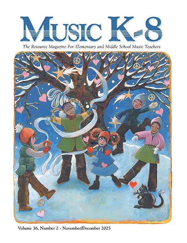 Look what just showed up on the MusicK8.com Home Page: Music K-8, Vol. 36, No. 2. The holiday issue is now available for download, and the hard copy is mailing. Visit MusicK8.com for more information.