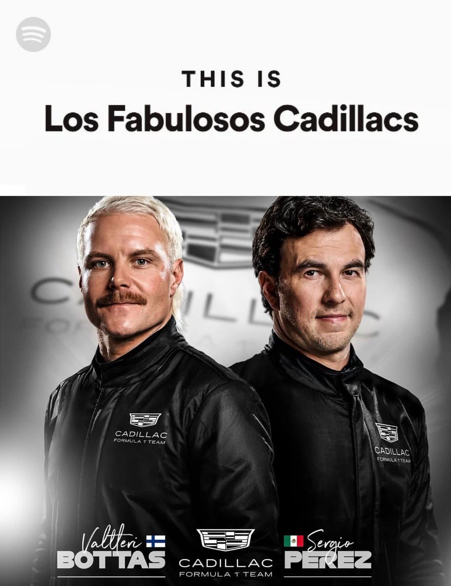 Los Fabulosos Cadillacs.
#ChecoPerez #CadillacF1Team #Bottas #F1