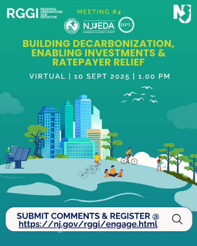 New Jersey EDA (@newjerseyeda) on Twitter photo Join the NJEDA, <a href="/NewJerseyDEP/">New Jersey Department of Environmental Protection</a>, and <a href="/NJBPU/">NJ Board of Public Utilities (NJBPU)</a> for three virtual stakeholder meetings on the 2026-2028 Regional Greenhouse Gas Initiative (RGGI) Strategic Funding Plan, which will outline proposed initiatives aimed at advancing NJ’s clean energy, equity, and climate mitigation goals. Join the NJEDA, <a href="/NewJerseyDEP/">New Jersey Department of Environmental Protection</a>, and <a href="/NJBPU/">NJ Board of Public Utilities (NJBPU)</a> for three virtual stakeholder meetings on the 2026-2028 Regional Greenhouse Gas Initiative (RGGI) Strategic Funding Plan, which will outline proposed initiatives aimed at advancing NJ’s clean energy, equity, and climate mitigation goals.