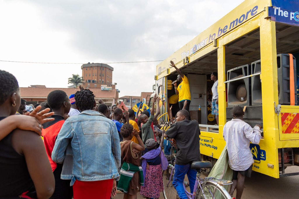 MTN MoMo has taken the excitement to USAFI Park!

Pass by and spin the wheel of luck wherever it stops, that’s your prize. #ThePowerToBeMore