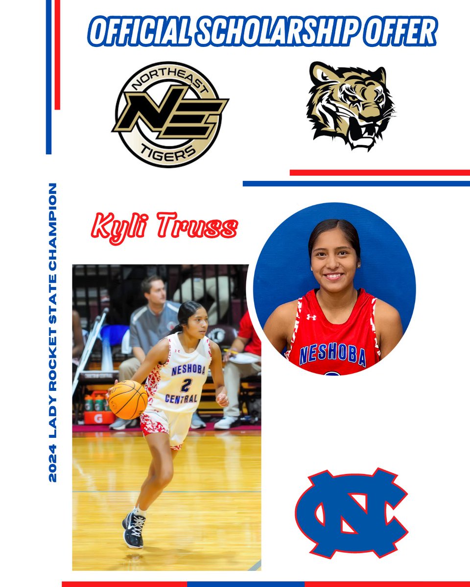 Congratulations Kyli! Thank you to Northeast Mississippi Community College Women’s Basketball Coach Brian Middleton and staff!