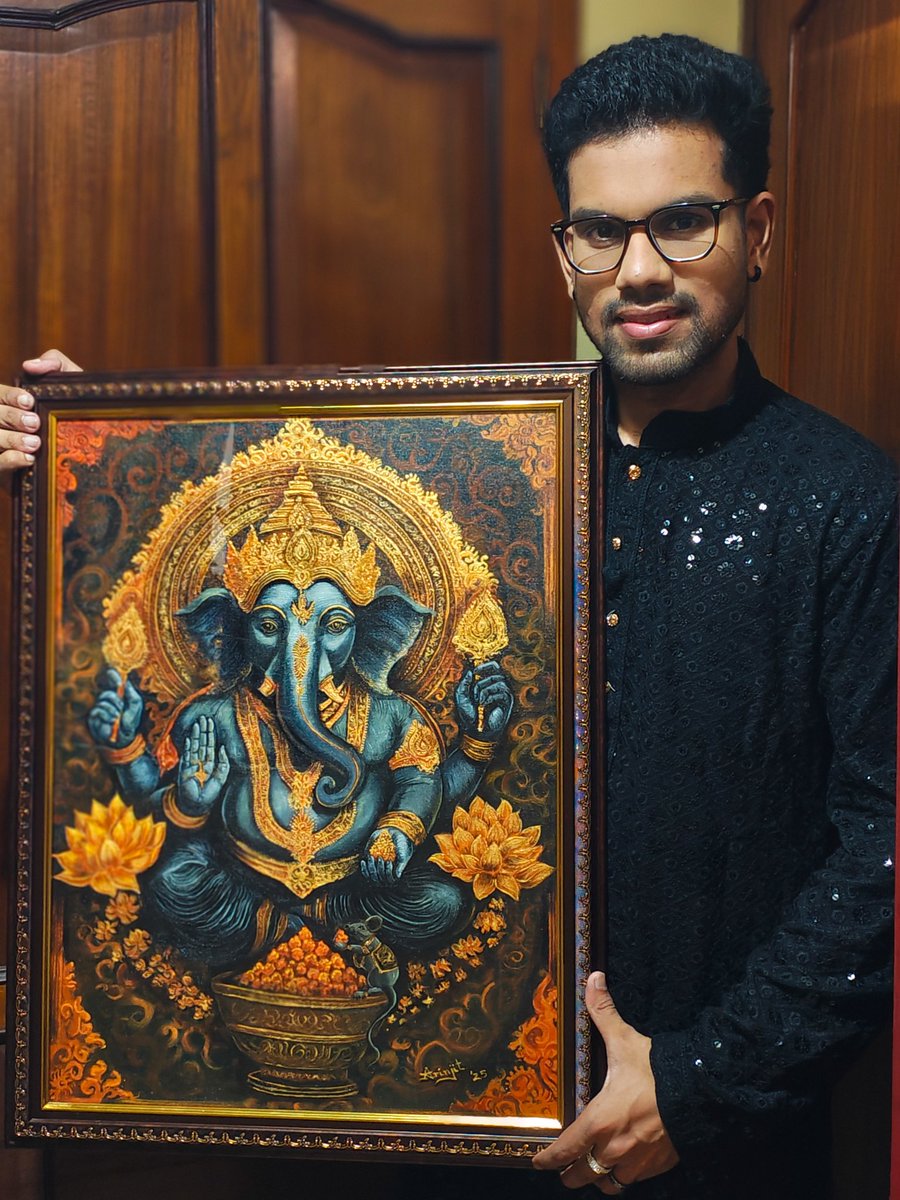 arinjitdhar05's tweet photo. 🕉️GANAPATI BAPPA MORYA🕉️

ARTIST: @arinjitdhar
MEDIUM: ACRYLIC COLOURS
SIZE: 24 INCHES  X  18 INCHES

#canvaspainting #art #painting #canvas #acrylicpainting #artist #canvasart #artwork #artistsoninstagram #artoftheday #abstractart #oilpainting #acrylic #paintings #artgallery https://t.co/2zCUXBhb1v