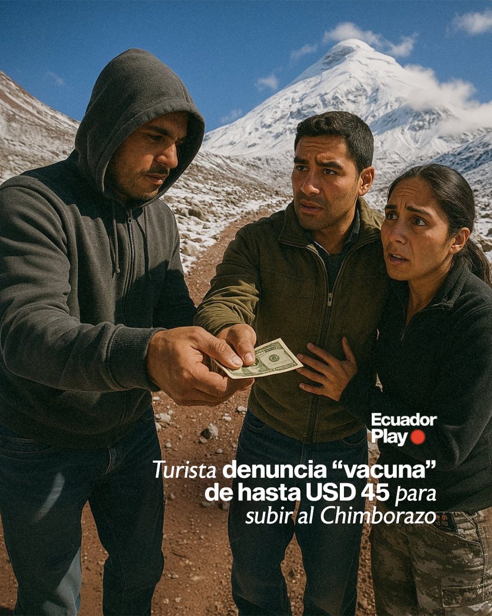 🚨 Una turista denunció en redes sociales que al llegar al Chimborazo, junto con varios compañeros fueron extorsionados por personas que exigían hasta USD 45 para permitirles el acceso, presentando esto como un supuesto “cobro obligatorio” por una guía que no habían solicitado.