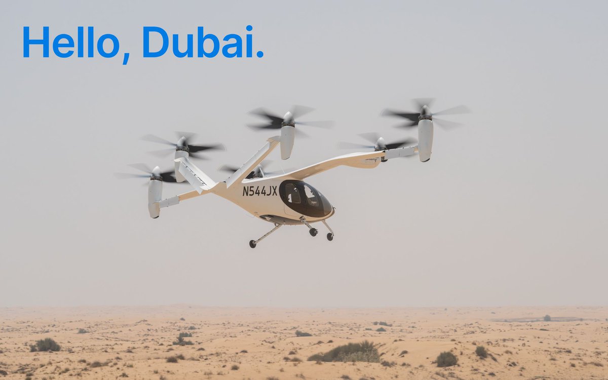 The $JOBY S4 will be a fixture in the Dubai UAE skies very soon 😎