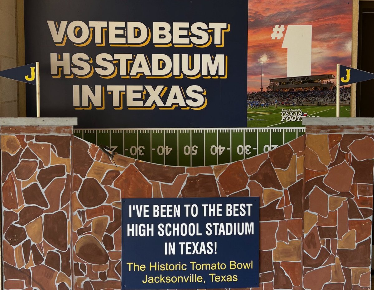 Count down to Friday Night Lights!  Be sure to take your picture behind the wall while at the BEST HS STADIUM IN TEXAS!  💙💛