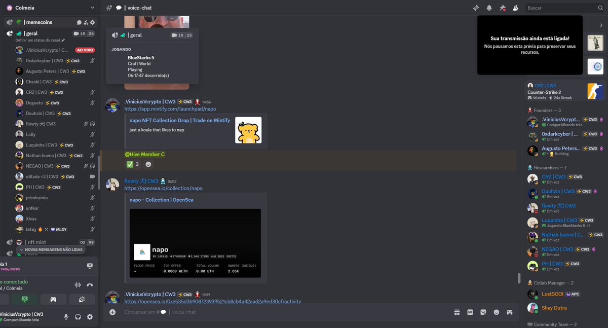 Mint do <a href="/napokoala/">napo</a> rolando e a comunidade em peso para tentar algumas balas, tava por dentro desse? 

free > 30$