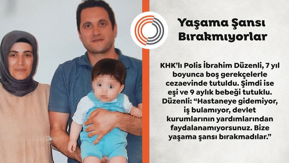 "Lütfen sesimizi duyurun. Eşim Özlem Düzenli ve bebeğimiz Murat Efe cezaevinde ve çok zor durumda.

Bu zulme sessiz kalmayın."
<a href="/medi03956031/">ibrahim DÜZENLİ</a>

9AylıkEfe Hapiste
Kılıç Taciz Aleviler 
Mesut Süre
#MemurlarHesaplasacak