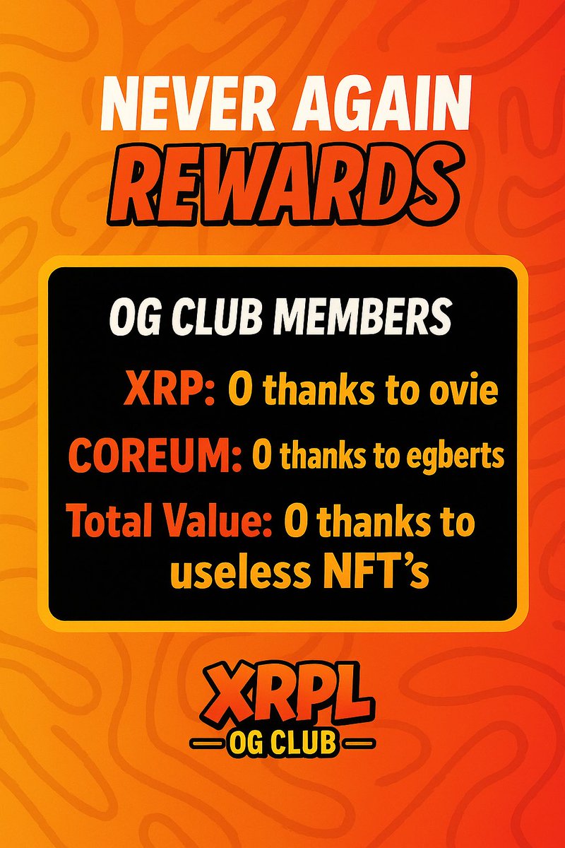 HamBone (@hambone2109) on Twitter photo Omg check out next monthโs OG Rewards!!!
<a href="/shitheadsXRPL/">SHIT-HEADs</a> <a href="/Lostmgta/">LโฎsT</a> <a href="/xrpstallion69/">The Ovie Effect</a>
Make sure you tag ovie (cant because i am blocked ๐) and <a href="/eggyeggberts/">EggBerts</a>
#NotSoOGClub Omg check out next monthโs OG Rewards!!!
<a href="/shitheadsXRPL/">SHIT-HEADs</a> <a href="/Lostmgta/">LโฎsT</a> <a href="/xrpstallion69/">The Ovie Effect</a>
Make sure you tag ovie (cant because i am blocked ๐) and <a href="/eggyeggberts/">EggBerts</a>
#NotSoOGClub