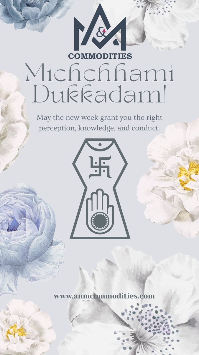 On #MichamiDukkadam, we reflect on forgiveness, harmony &amp; renewal. At A &amp; M Commodities LLC, we embrace these values in building transparent, sustainable global partnerships. 🙏 Michhami Dukkadam. 🌐 anmcommodities.com

#Forgiveness #ANMCommodities