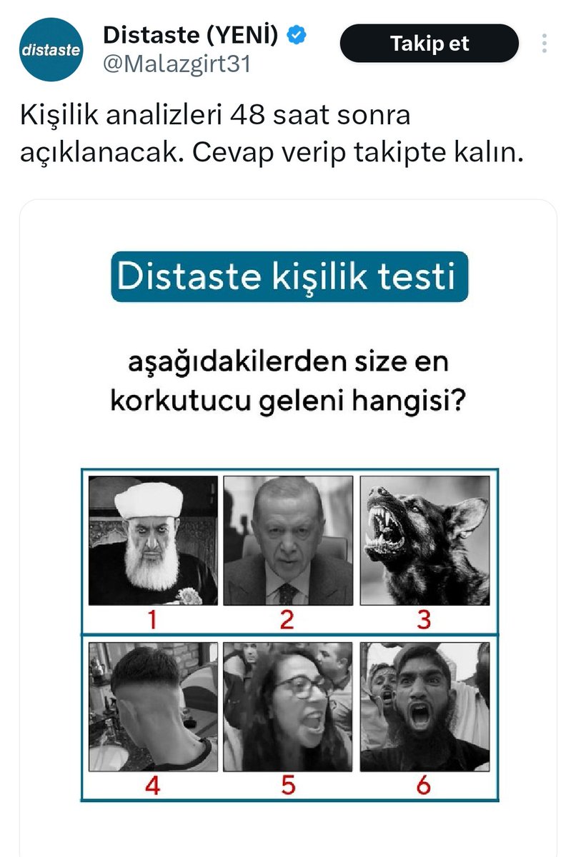 Gereğini arz ederiz.Yedek hesap dışında başka hesaplarıda mevcut.
<a href="/EmniyetGM/">Türk Polis Teşkilatı</a> <a href="/SiberayEGM/">Siberay</a> <a href="/AliYerlikaya/">Ali Yerlikaya</a> <a href="/iletisim/">T.C. İletişim Başkanlığı</a>

<a href="/Malazgirt31/">Distaste (YENİ)</a>  Yedek : <a href="/D_M592/">Hayran (DEX)</a>