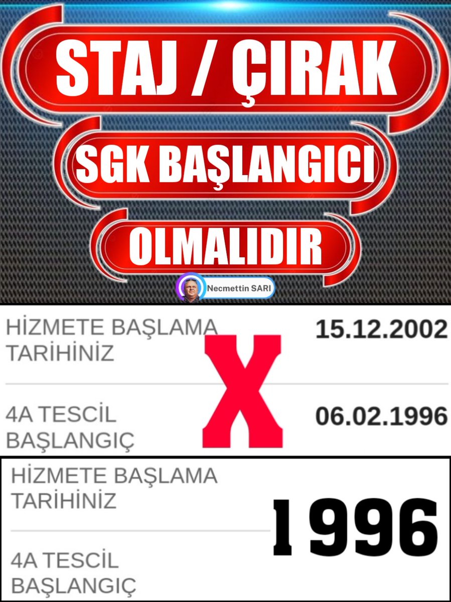 <a href="/ElifGne945976/">🇹🇷Elif 🇹🇷</a> <a href="/Harun26esk/">HARUN KAVAK</a> <a href="/platfrmcirakstj/">STAJ VE ÇIRAKLIK SİGORTASI MAĞDURLARI PLATFORMU</a> <a href="/RTErdogan/">Recep Tayyip Erdoğan</a> <a href="/_cevdetyilmaz/">Cevdet Yılmaz</a> <a href="/isikhanvedat/">Prof. Dr. Vedat Işıkhan</a> <a href="/memetsimsek/">Mehmet Simsek</a> <a href="/csgbakanligi/">T.C. Çalışma ve Sosyal Güvenlik Bakanlığı</a> <a href="/HMBakanligi/">T.C. Hazine ve Maliye Bakanlığı</a> <a href="/cbsbb/">T.C. Cumhurbaşkanlığı Strateji ve Bütçe Başkanlığı</a> <a href="/TCCBHPK/">Cumhurbaşkanlığı Hukuk Politikaları Kurulu</a> <a href="/skaygusuz/">Salih Kaygusuz</a> <a href="/dbdevletbahceli/">Devlet Bahçeli</a> <a href="/MHP_Bilgi/">MHP</a> <a href="/Akparti/">AK Parti</a> <a href="/RTEdijital/">Erdoğan Dijital Medya</a> <a href="/YildizFeti/">Feti Yıldız</a> <a href="/UlviYonter/">Dr.İzzet Ulvi YÖNTER</a> <a href="/TatarHummet/">Hümmet TATAR</a> <a href="/MuratCahidCINGI/">Dr.Murat Cahid CINGI</a> <a href="/yilmaztunc/">Yılmaz TUNÇ</a> <a href="/erkanakcay45/">Erkan Akçay</a> <a href="/mfatihkacir/">Mehmet Fatih KACIR</a> <a href="/ifarukaksu/">İsmail Faruk Aksu</a> <a href="/hlmdrgn/">Hilmi DURGUN</a> <a href="/bakiersoymhp/">BAKİ ERSOY</a> <a href="/buyukataman/">İsmet Büyükataman</a> <a href="/ismailozdemirrr/">İsmail ÖZDEMİR 🇹🇷</a> <a href="/MKalayci42/">Mustafa Kalaycı</a> <a href="/Onuronal_/">Onur Önal</a> <a href="/dogansenturk/">Doğan Şentürk</a> <a href="/selcukktepeli/">Selçuk Tepeli</a> <a href="/osman_girgin/">Osman Girgin</a> <a href="/ahaber/">A Haber</a> <a href="/Haberturk/">Habertürk</a> <a href="/cnnturk/">CNN TÜRK</a> <a href="/ntv/">NTV</a> <a href="/nowhaber/">NOW HABER</a> <a href="/tv100/">TV100</a> <a href="/tgrthabertv/">TGRT HABER</a> <a href="/HaberGlobal/">Haber Global</a> <a href="/startv/">STAR TV</a> <a href="/KanalD/">Kanal D</a> STAJYER ÇIRAĞI UCUZ İŞGÜCÜ OLMAKTAN KURTARIN SGK GELİR ELDE EDSİN
DEVLET HAZİNEMİZE YILLIK 190 MİLYAR TL GELİR GETİREN <a href="/Onuronal_/">Onur Önal</a>  ÇÖZÜM RAPORU İLE ÇÖZÜME KAVUŞMALI
Sn cumhur başkanım <a href="/RTErdogan/">Recep Tayyip Erdoğan</a> <a href="/RTEdijital/">Erdoğan Dijital Medya</a>
Sn Türkmen beyim <a href="/dbdevletbahceli/">Devlet Bahçeli</a>
<a href="/isikhanvedat/">Prof. Dr. Vedat Işıkhan</a>  <a href="/_cevdetyilmaz/">Cevdet Yılmaz</a>
<a href="/Akparti/">AK Parti</a>