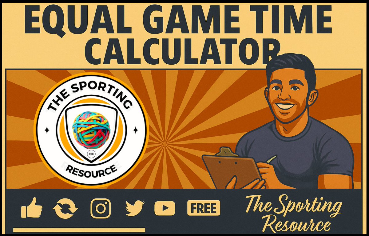Most coaches struggle with one thing they shouldn’t…
👉 Giving every player fair game time.

It’s not because they don’t care.
It’s because every nation has slightly different rules… formats… durations… and it gets messy fast.

So we fixed it.

⚡️ The Equal Game Time
