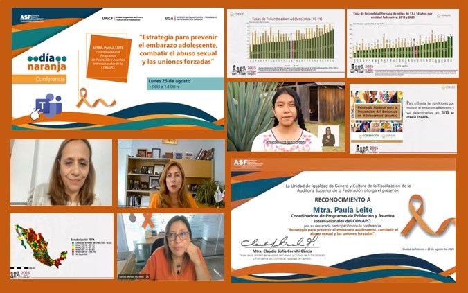 Auditoría Superior (@asf_mexico) on Twitter photo Este #DíaNaranja y en el marco del #DíaDeLaJuventud, la Coordinadora de Programas de Población y Asuntos Internacionales del <a href="/CONAPO_mx/">CONAPO - Consejo Nacional de Población</a>, la Mtra. Paula Leite, impartió la conferencia “Estrategia para prevenir el embarazo adolescente, combatir el abuso sexual y las uniones Este #DíaNaranja y en el marco del #DíaDeLaJuventud, la Coordinadora de Programas de Población y Asuntos Internacionales del <a href="/CONAPO_mx/">CONAPO - Consejo Nacional de Población</a>, la Mtra. Paula Leite, impartió la conferencia “Estrategia para prevenir el embarazo adolescente, combatir el abuso sexual y las uniones