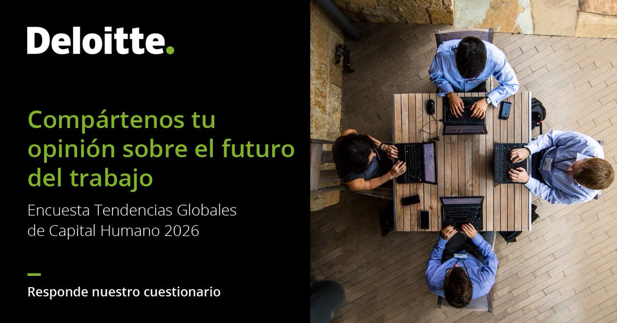 🗣️ ¡Queremos escucharte! La encuesta de Tendencias Globales de Capital Humano 2026 ya está disponible y tu perspectiva es clave. 

🟢 Responde la encuesta 🔗delo.tt/6016fIBPC

#DeloittePerú