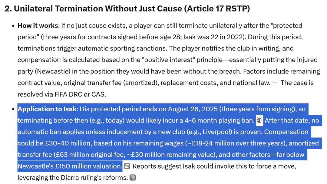 💣🇸🇪 ألكسندر إيزاك والمادة رقم 17، هل يستطيع إيزاك استخدام قوانين الفيفا والانتقال إلى ليفربول مجانًا؟ 🤔

كتابة وترجمة ✍🏻: <a href="/Obaida_LFC/">Obaida</a>