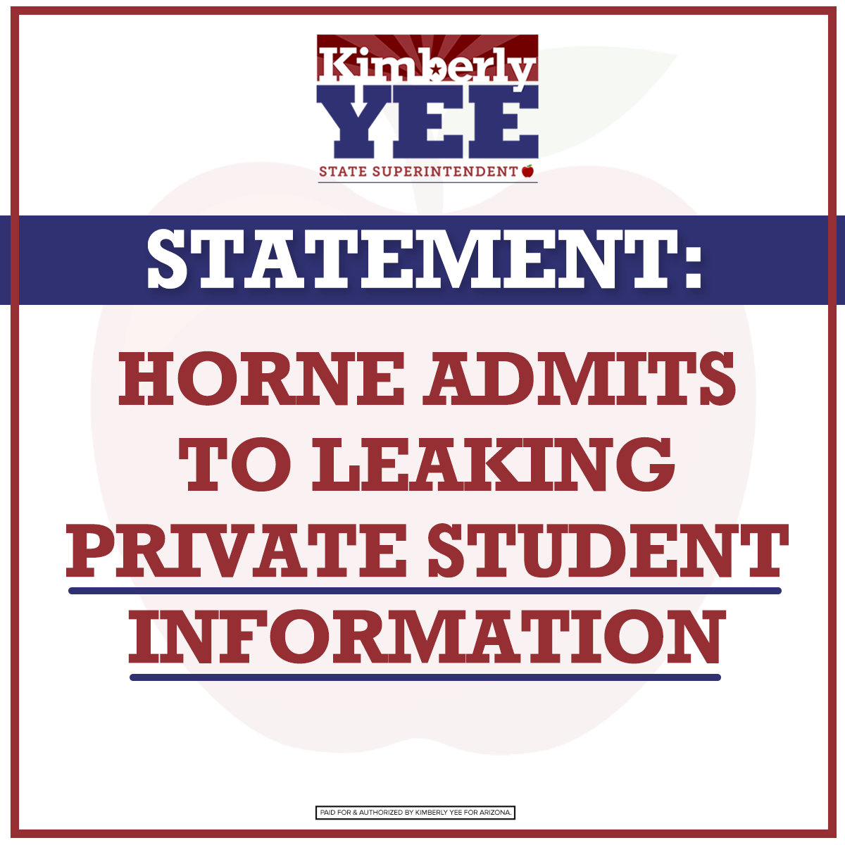 🚨 Tom Horne Admits to Leaking Private Student Information

Late last night, Tom Horne’s Arizona Department of Education (ADE) disclosed that his office doxxed potentially thousands of Arizona students and families participating in Arizona’s nationally acclaimed universal school