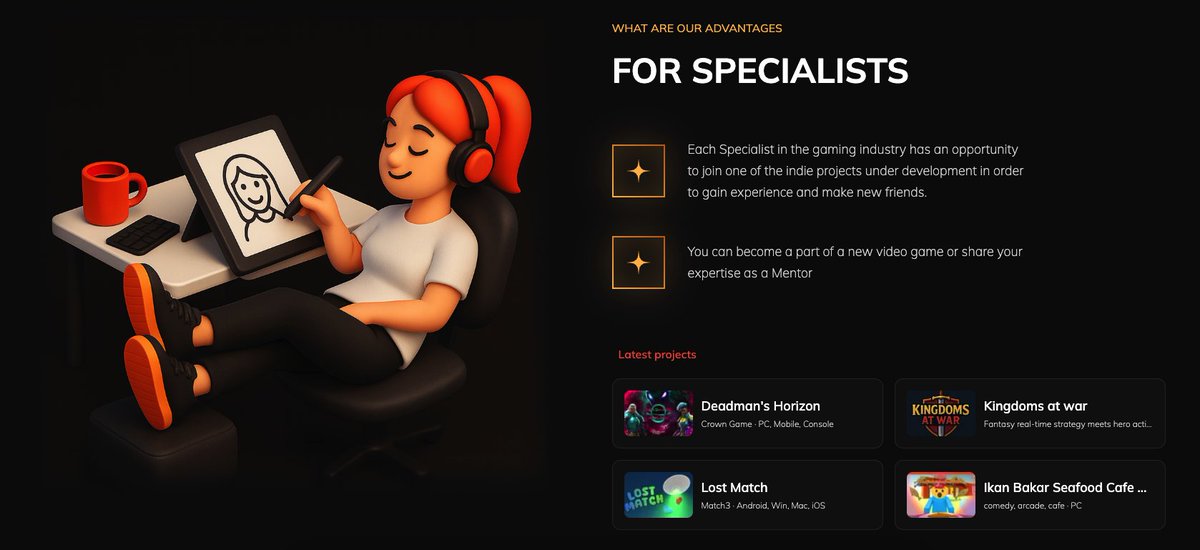 DmirtyDrynov's tweet image. Summer is summer, but it’s time to slowly get back into the work groove.  I’ve refreshed the main page of gdhub.io with some new AI-generated images 📷
Added new projects and new specialists to have more up-to-date and active content.

#game #gamedesign #indiegame