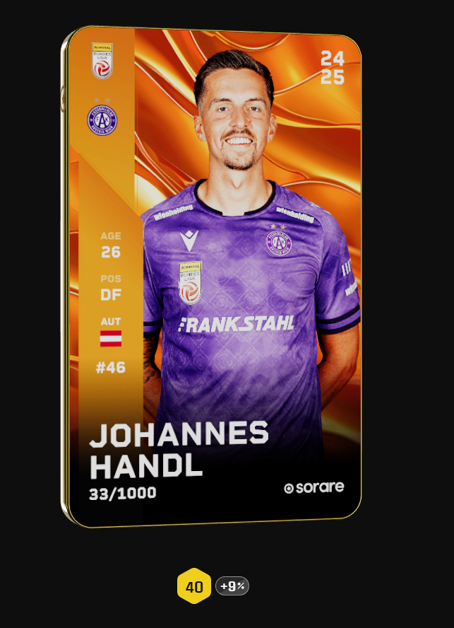 Giveaway 🥳

Win the one and only "Magic" Joe #Handl 💜

1. Follow <a href="/FKAustriaWien/">FK Austria Wien</a> &amp; <a href="/Decay26Sorare/">Decay</a> 
2. 💜&amp; RT
3. Comment your Sorare username
4. RT the tweet below

Winner will be drawn in 48 hours 🫡
#faklive #sorare #sorare26 #Giveaway