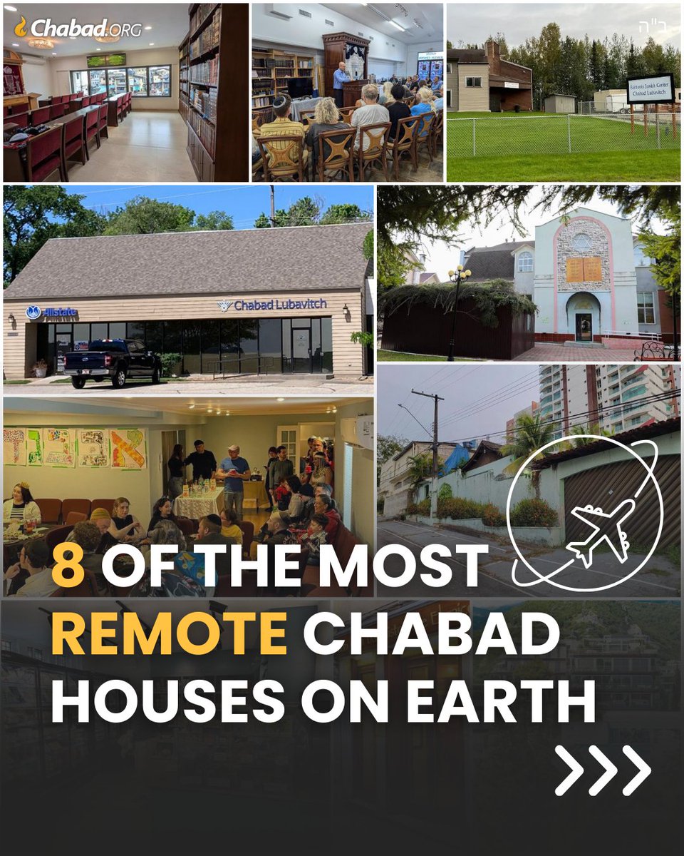 Chabad's tweet image. 🧭 8 OF THE MOST REMOTE CHABAD HOUSES ON EARTH!