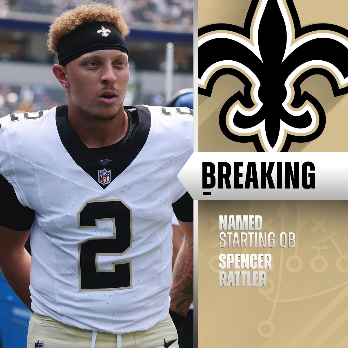 NFL (@nfl) on Twitter photo Saints name Spencer Rattler starting quarterback. Saints name Spencer Rattler starting quarterback.
