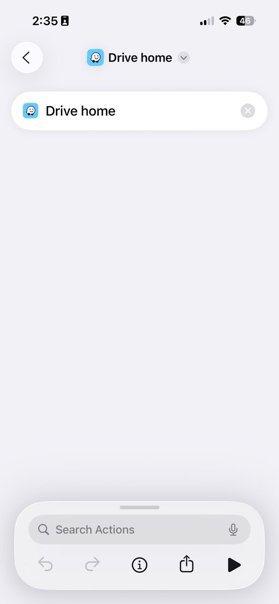 Engellbg's tweet photo. @rowancheung I have this in my control center, easier than unlock, search for Waze and set the drive to home https://t.co/mpScYifVU8