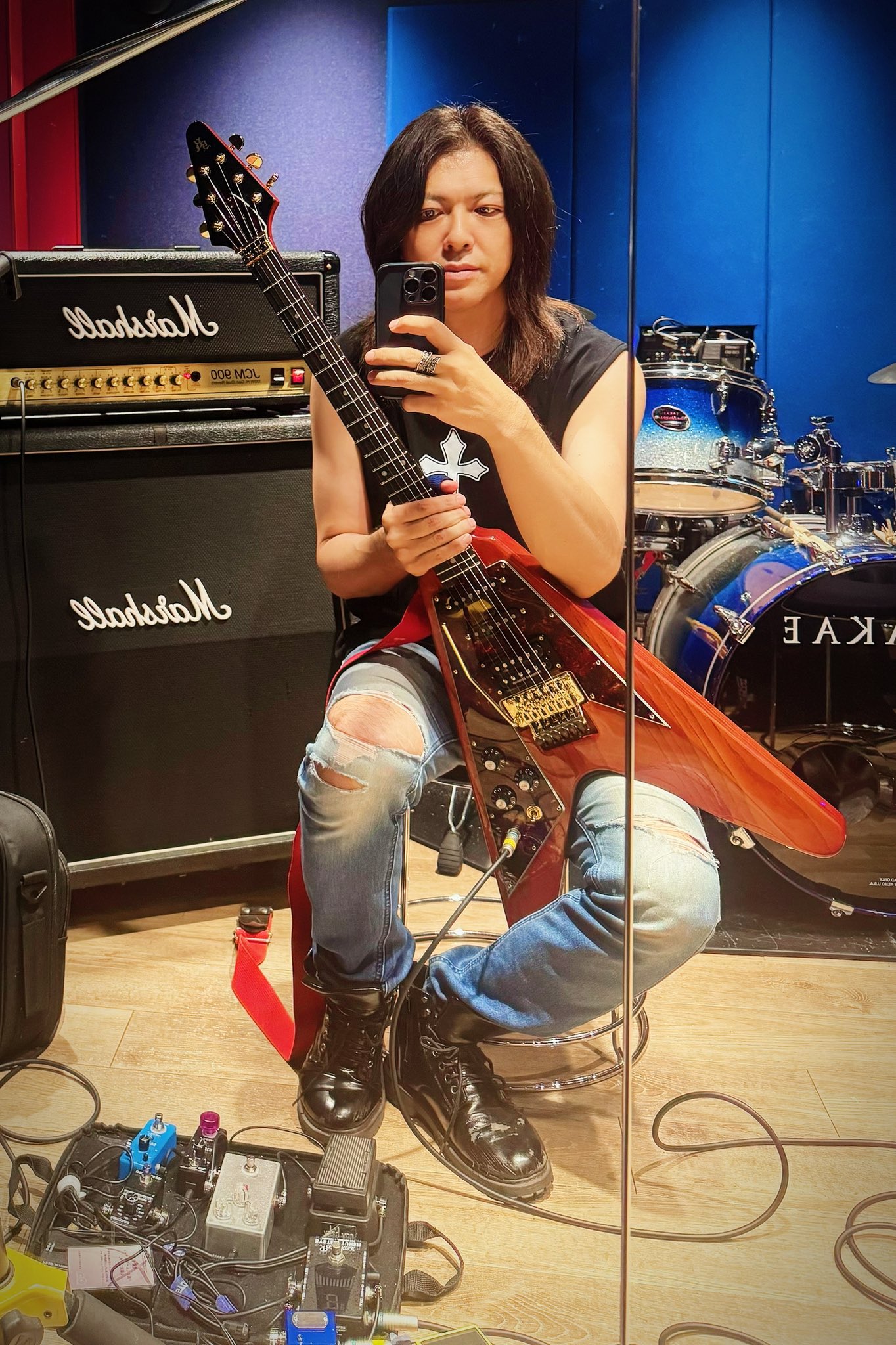 ギター shu Open Box Jackson SLATHX-M 3-7 7-String Electric Guitar Snow