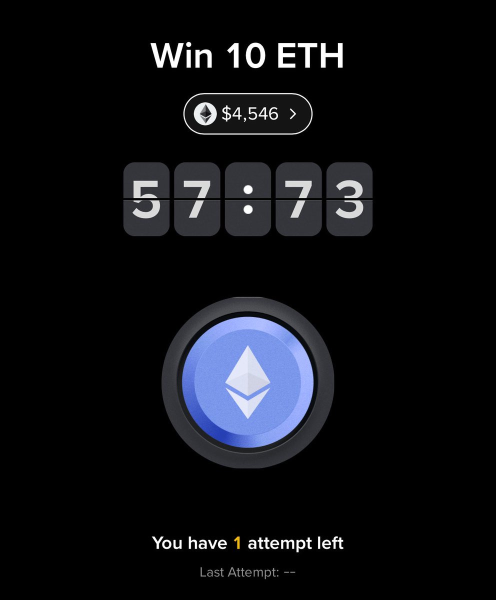 DisCryptic's tweet image. By hitting the button and countdown to 00:00! #ETHButton binance.com/game/button/et…