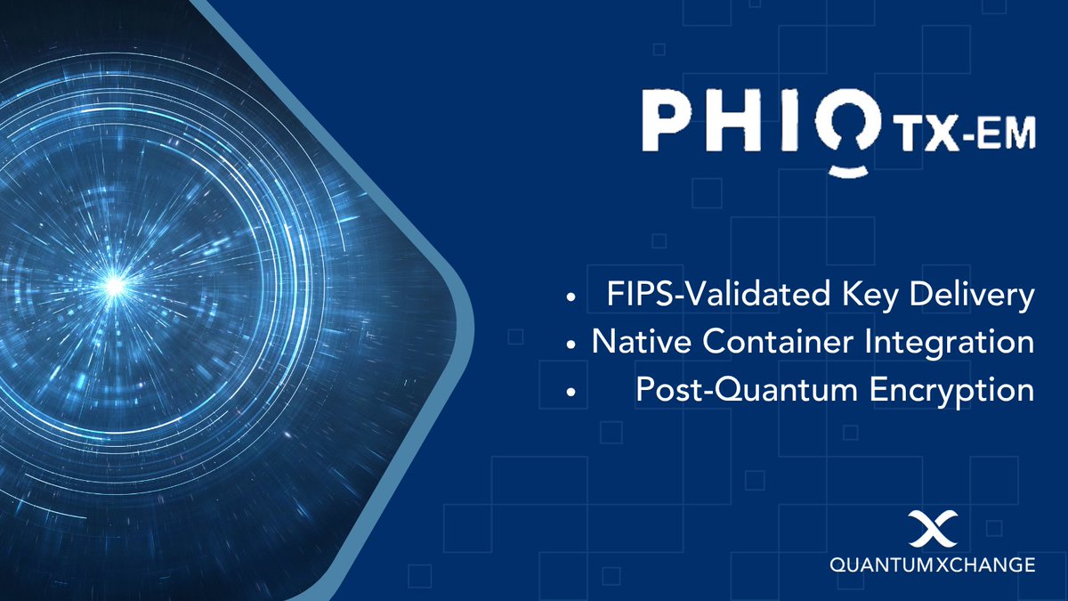 Quantum_Xchange's tweet image. Container security meets quantum safety. Discover Phio TX-EM for Cisco environments and stay ahead of tomorrow’s crypto-break threats.

quantumxc.com/featured/conta…

#ContainerSecurity #KeyManagement #QuantumSafe