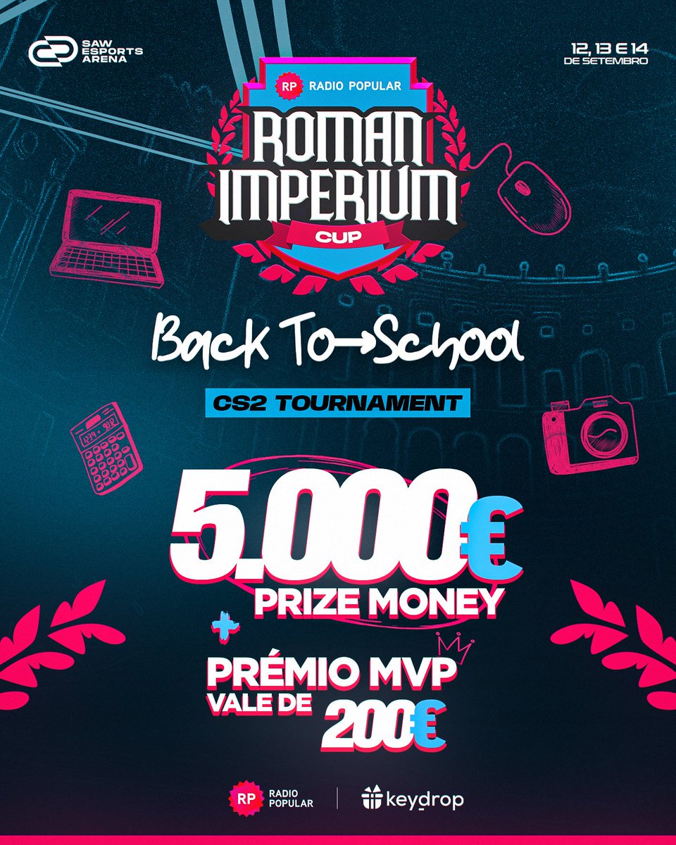 rmn_csgo's tweet image. ESTAMOS DE VOLTA para O @radiopopularPT ROMAN IMPERIUM CUP II!
Dias 12/13/14 de Setembro na SAW Esports Arena voltaremos a ter as equipas mais humildes da Península Ibérica! Inscrições abertas, despachem-se antes que esgotem!
➡️ rmncs.com/torneio-rmncs
Obrigado…