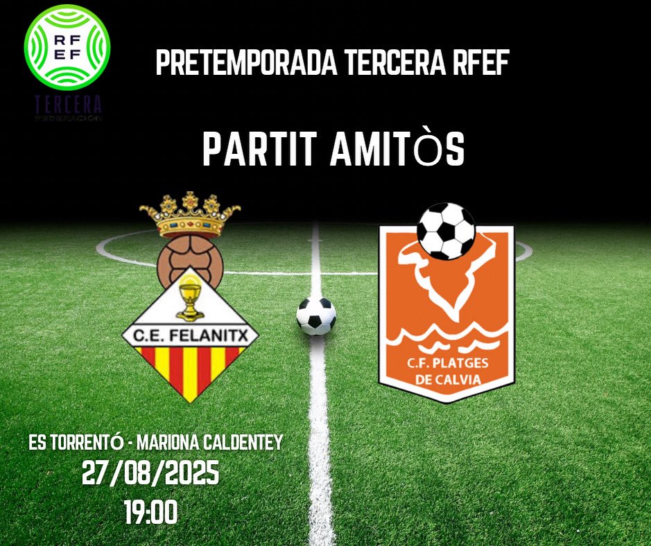 cefelanitx's tweet image. 𝗣𝗿𝗲𝘁𝗲𝗺𝗽𝗼𝗿𝗮𝗱𝗮 𝗽𝗿𝗶𝗺𝗲𝗿 𝗲𝗾𝘂𝗶𝗽

👉 Demà dimecres darrer partit de pretemporada a casa del nostre primer equip. 

💳 Podeu fer el carnet de soci

#vamosfela #orgullfelanitxer