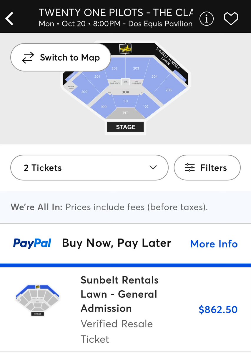 only twenty one pilots can make a lawn cost $862