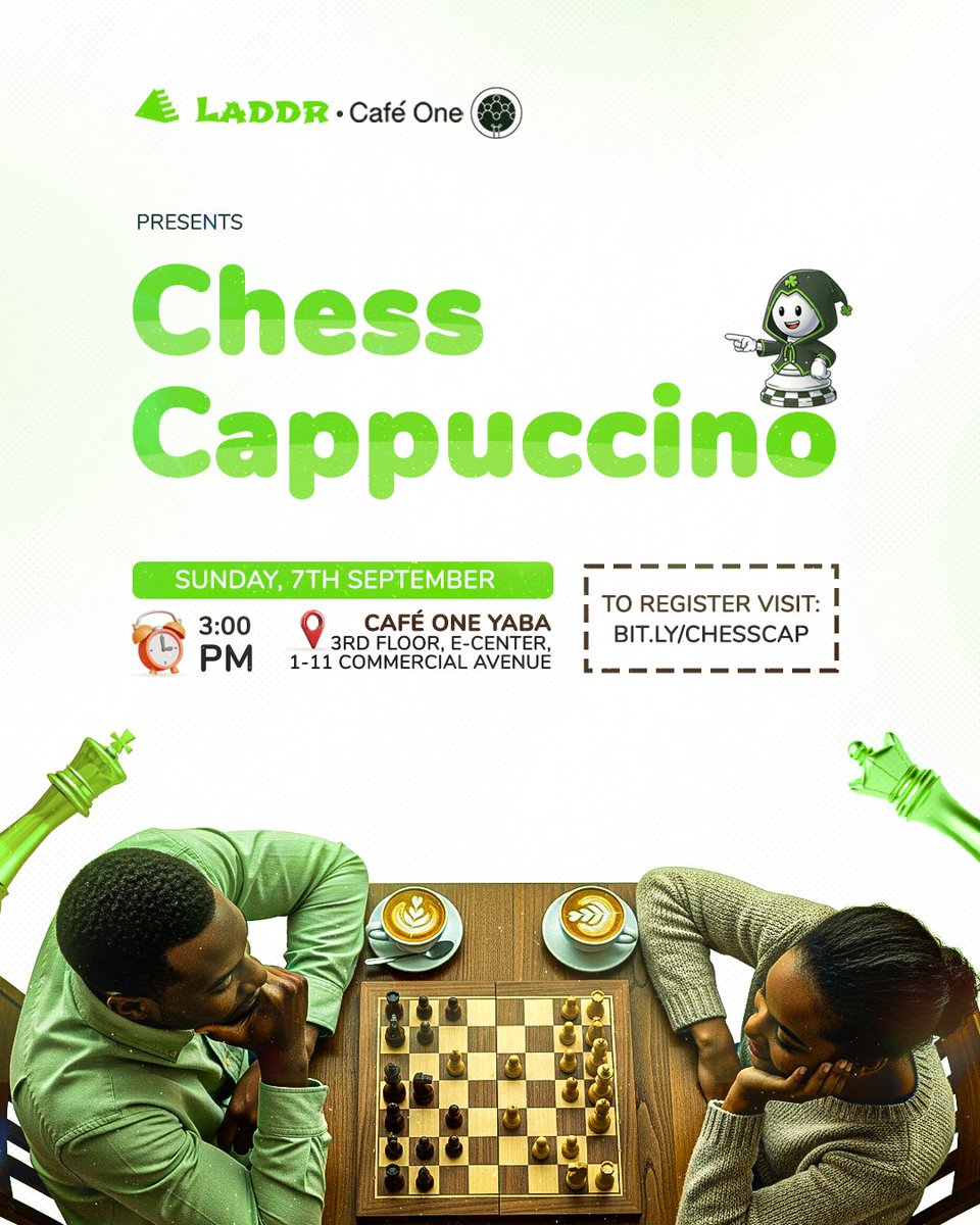 🎬 It's here again
♟️This edition is for all chess enthusiasts and businessmen. 

🏦 Learn ideas from chess strategies and prophylaxis to improve your decision making skills. 

📍See you on the 7th September