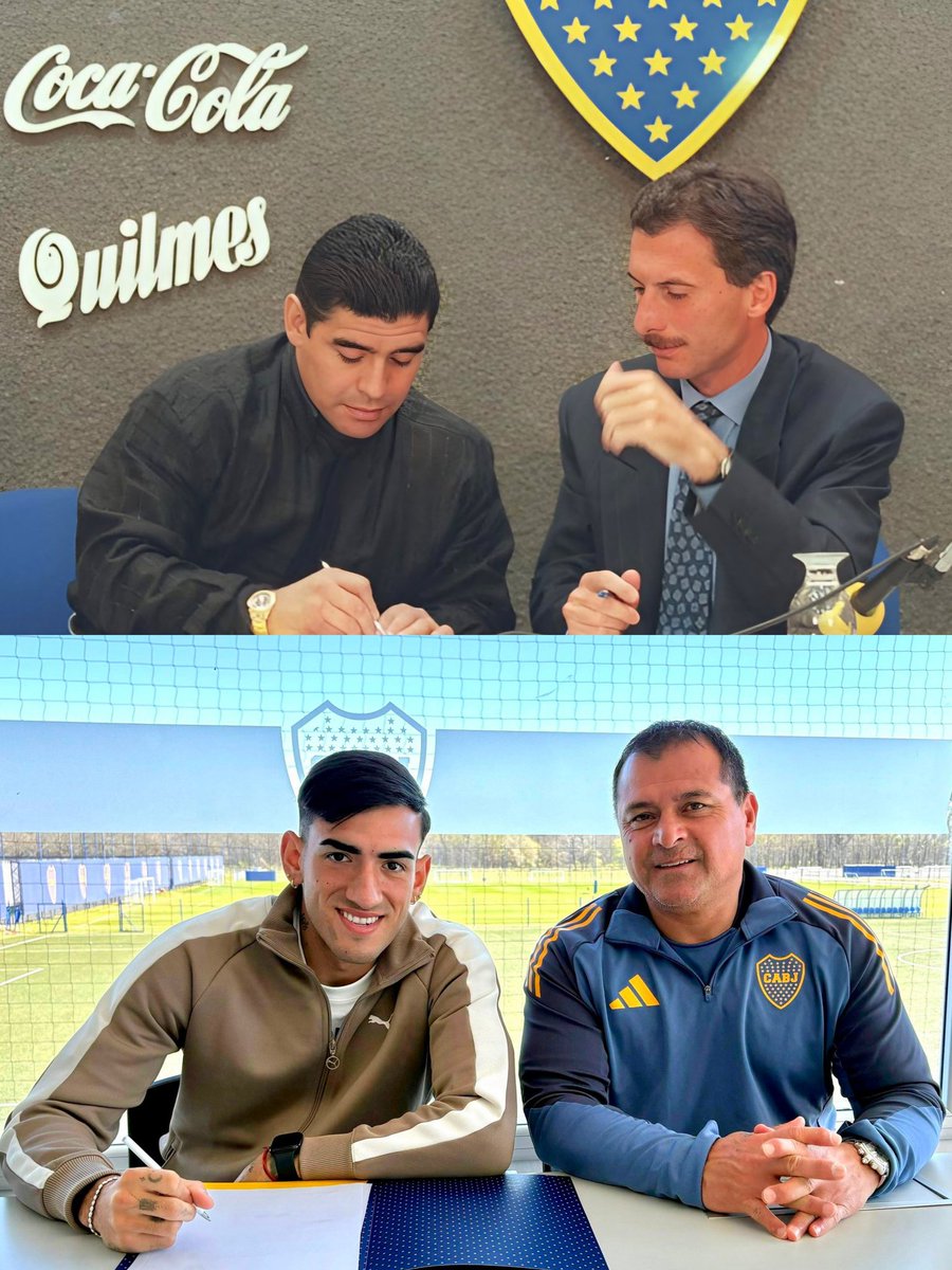 🔹️ Por cosas como éstas, Boca no puede estar al mismo nivel que cualquier equipo Europeo. 

🔸️En vez de evolucionar, se involucionó.

🔹️Macri firmando un contrato con su intacta presencia, mientras que el Chelo Delgado, parece que viene de jugar un fútbol 5.

IMPRESENTABLE.