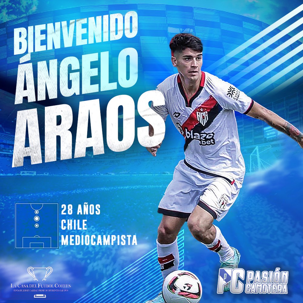 NUEVO JUGADOR DE 🎽👀

Todo listo para que Angelo Araos sea nuevo jugador de la Franja.

Jugador de calidad que ha visto mermada su carrera por lesiones graves. Una apuesta. 🔵⚪

El chileno será presentado en las próximas horas. ✅ #Confirmado

¿Qué les parece?

📷 <a href="/alexxeleon/">Alexx</a>