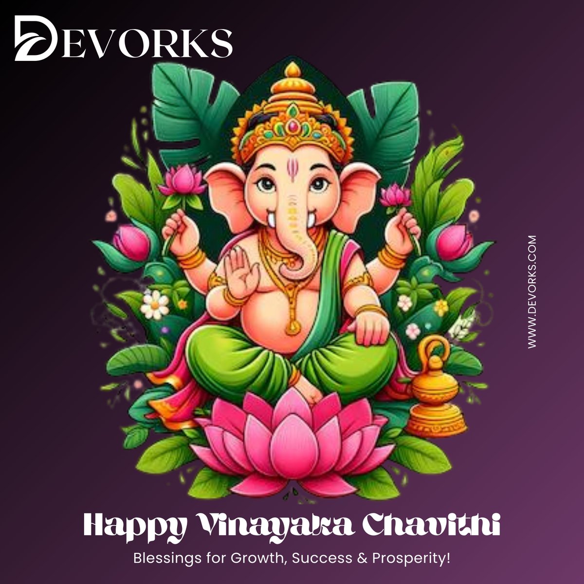 Devorks1's tweet image. ✨ Team Devorks wishes you a Happy Vinayaka Chavithi! ✨

May Lord Ganesha bless you with wisdom, success, and new opportunities — paving the way for growth and prosperity. 🌿

🌐 devorks.com