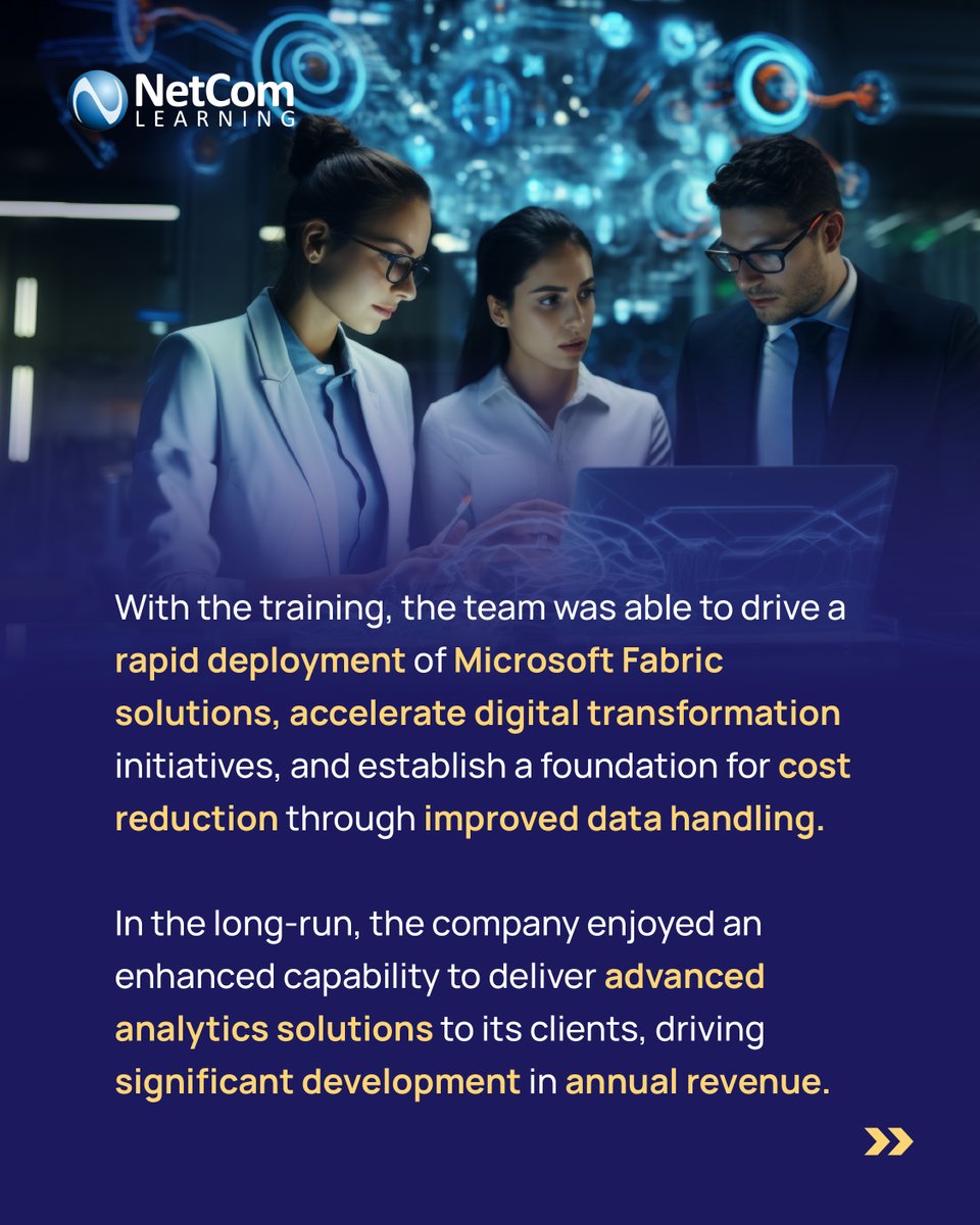 NetComLearning's tweet image. Inspired? Let’s make your organization the next success story.

Explore our Microsoft skilling programs: shorturl.at/7dTZa

#NetComLearning